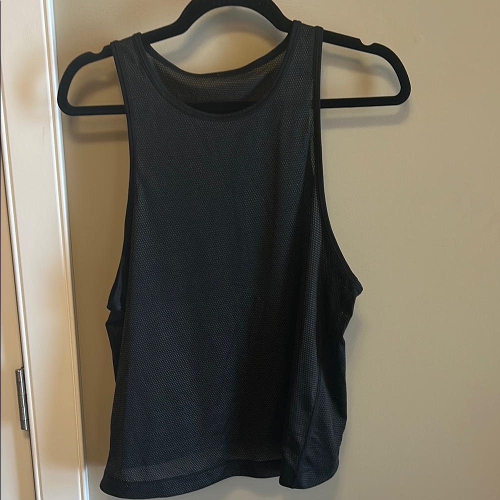 Black Mesh Tank Top